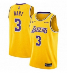 Youth Nike Los Angeles Lakers 3 Josh Hart Swingman Gold NBA Jersey Icon Edition 