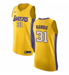 Youth Nike Los Angeles Lakers 31 Kurt Rambis Authentic Gold Home NBA Jersey Icon Edition