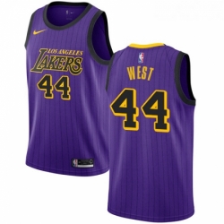 Youth Nike Los Angeles Lakers 44 Jerry West Swingman Purple NBA Jersey City Edition