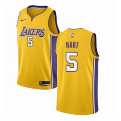 Youth Nike Los Angeles Lakers 5 Josh Hart Swingman Gold Home NBA Jersey Icon Edition 