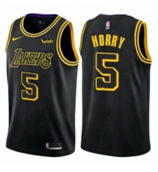 Youth Nike Los Angeles Lakers 5 Robert Horry Swingman Black NBA Jersey City Edition