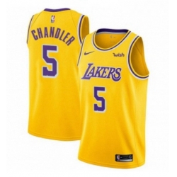 Youth Nike Los Angeles Lakers 5 Tyson Chandler Swingman Gold NBA Jersey Icon Edition 
