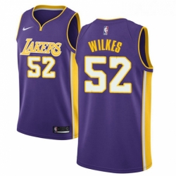 Youth Nike Los Angeles Lakers 52 Jamaal Wilkes Swingman Purple NBA Jersey Statement Edition