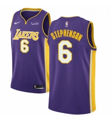 Youth Nike Los Angeles Lakers 6 Lance Stephenson Swingman Purple NBA Jersey Statement Edition 