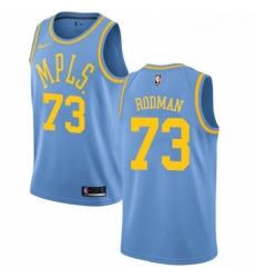 Youth Nike Los Angeles Lakers 73 Dennis Rodman Swingman Blue Hardwood Classics NBA Jersey
