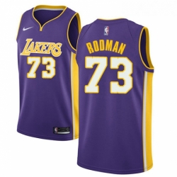 Youth Nike Los Angeles Lakers 73 Dennis Rodman Swingman Purple NBA Jersey Statement Edition
