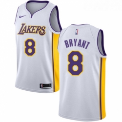 Youth Nike Los Angeles Lakers 8 Kobe Bryant Swingman White NBA Jersey Association Edition
