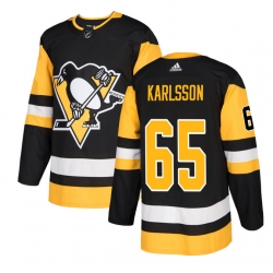 Men Pittsburgh Penguins 65 Erik Karlsson Black Stitched Jersey