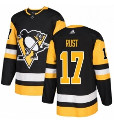 Mens Adidas Pittsburgh Penguins 17 Bryan Rust Premier Black Home NHL Jersey 