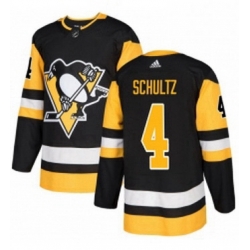 Mens Adidas Pittsburgh Penguins 4 Justin Schultz Premier Black Home NHL Jersey 