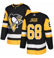 Mens Adidas Pittsburgh Penguins 68 Jaromir Jagr Premier Black Home NHL Jersey 