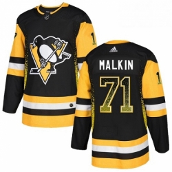 Mens Adidas Pittsburgh Penguins 71 Evgeni Malkin Authentic Black Drift Fashion NHL Jersey 