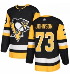 Mens Adidas Pittsburgh Penguins 73 Jack Johnson Premier Black Home NHL Jersey 
