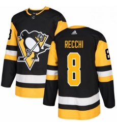 Mens Adidas Pittsburgh Penguins 8 Mark Recchi Premier Black Home NHL Jersey 