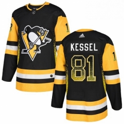 Mens Adidas Pittsburgh Penguins 81 Phil Kessel Authentic Black Drift Fashion NHL Jersey 