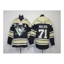 NHL Jerseys Pittsburgh Penguins #71 malkin black-cream[pullover hooded sweatshirt patch A]