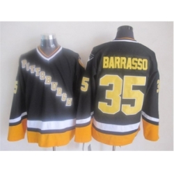 NHL Pittsburgh Penguins #35 barrasso black-yellow jerseys