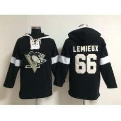 NHL Pittsburgh Penguins #66 Mario Lemieux black[pullover hooded sweatshirt]
