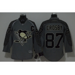 NHL Pittsburgh Penguins #87 Sidney Crosby Charcoal Cross Check Fashion jerseys