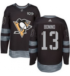 Penguins #13 Nick Bonino Black 1917 2017 100th Anniversary Stitched NHL Jersey
