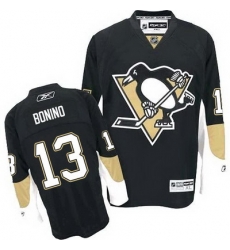 Penguins #13 Nick Bonino Black Home Stitched NHL Jersey