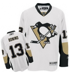 Penguins #13 Nick Bonino White Stitched NHL Jersey