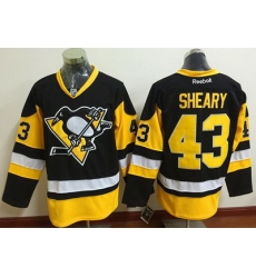 Penguins #43 Conor Sheary Black Alternate Stitched NHL Jersey