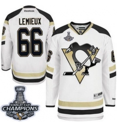 Penguins #66 Mario Lemieux White 2014 Stadium Series 2017 Stanley Cup Finals Champions Stitched NHL Jersey