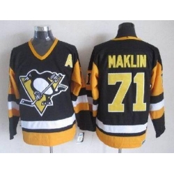 Penguins #71 Evgeni Malkin Black CCM Throwback Stitched NHL Jersey