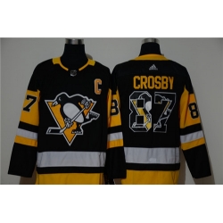 Penguins 87 Sidney Crosby Black Adidas Fashion Jersey