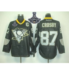 Penguins #87 Sidney Crosby Black Ice 2017 Stanley Cup Finals Champions Stitched NHL Jersey