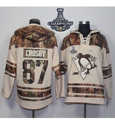 Penguins #87 Sidney Crosby Cream Camo 2017 Stanley Cup Finals Champions Stitched NHL Jersey