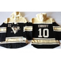 Pittsburgh Penguins #10 Christian Ehrhoff Black Sawyer Hooded Sweatshirt Stitched NHL Jersey