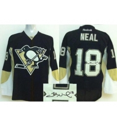 Pittsburgh Penguins 18 James Neal Black Signed Jerseys
