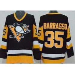 Pittsburgh Penguins 35 Tom Barrasso Black Stitched CCM NHL Jersey