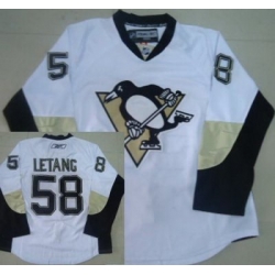 Pittsburgh Penguins 58 Kris Letang White NHL Jerseys