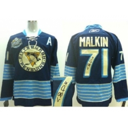 Pittsburgh Penguins 71 Evgeni Malkin Blue 2011 Winter Classic Signed Jerseys