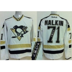 Pittsburgh Penguins 71 Evgeni Malkin White 2014 Stadium Series Signed Jerseys