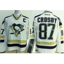 Pittsburgh Penguins 87 Sidney Crosby White 2014 Stadium Series Signed Jerseys