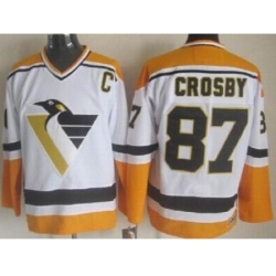 Pittsburgh Penguins 87 Sidney Crosby White CCM NHL Jerseys