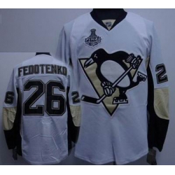 RBK Pittsburgh Penguins #26 FEDOTENKO WHITE STANLEY CUP Jersey