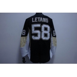 RBK Pittsburgh Penguins #58 Letang black STANLEY CUP Jersey