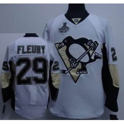 RBK hockey jerseys,Pittsburgh Penguins #29 M. Fleury STANLEY CUP WHITE
