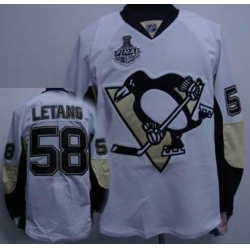 RBK hockey jerseys,Pittsburgh Penguins #58 LETANG WHITE STANLEY CUP jerseys