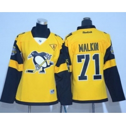 Penguins #71 Evgeni Malkin Gold 2017 Stadium Series Womens Stitched NHL Jersey