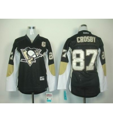 Women Pittsburgh Penguins 87# S.Crosby black jerseys