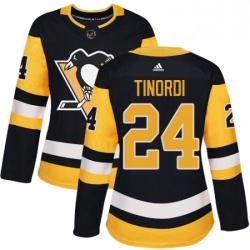 Womens Adidas Pittsburgh Penguins 24 Jarred Tinordi Authentic Black Home NHL Jersey 