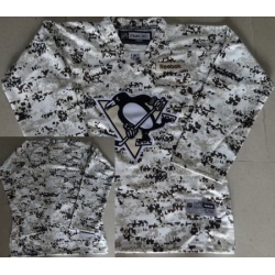 Kids Pittsburgh Penguins Blank White Camo NHL Jerseys