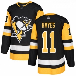 Youth Adidas Pittsburgh Penguins 11 Jimmy Hayes Authentic Black Home NHL Jersey 