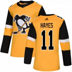 Youth Adidas Pittsburgh Penguins 11 Jimmy Hayes Authentic Gold Alternate NHL Jersey 